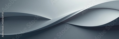 Smooth horizontal and vertical lines intersecting on a sleek gray background,  minimalist,  technology
