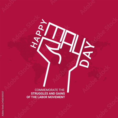 1st May International Workers Day, Happy Labour Day Logo  Banner Poster Flyer Social Media Post design concept idea editable vector illustration
