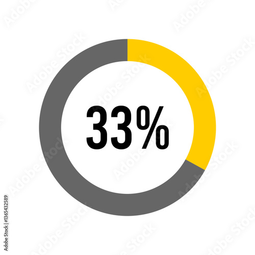 33% percent percentage diagram meter from ready-to-use for web design, user interface UI or infographic -	
