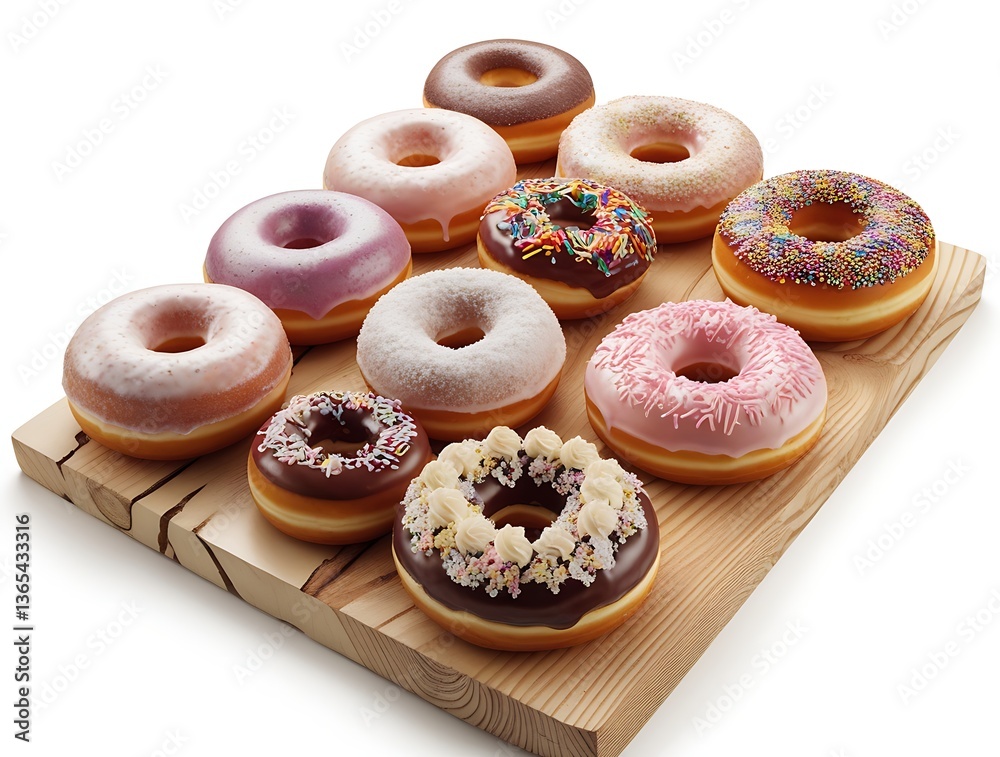 Assorted Donuts (Doughnuts) of Various Flavors