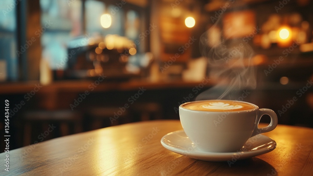 Fototapeta premium coffee in cafe