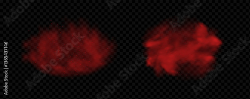 Spicy burst powder. Splashes of red pepper explosion. Overlay effect of chili or paprika spice splatters. Vector realistic illustration of hot, dried spices.