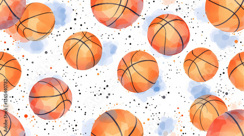basketball seamless background