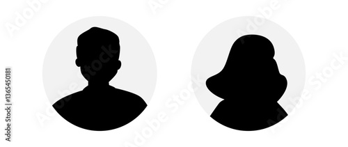 Vector flat illustration. Human icon. Avatar, user profile, human icon, profile picture. Suitable for social media profiles, icons, splash screens and as a template. Business concept.
