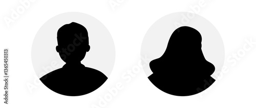 Vector flat illustration. Human icon. Avatar, user profile, human icon, profile picture. Suitable for social media profiles, icons, splash screens and as a template. Business concept.