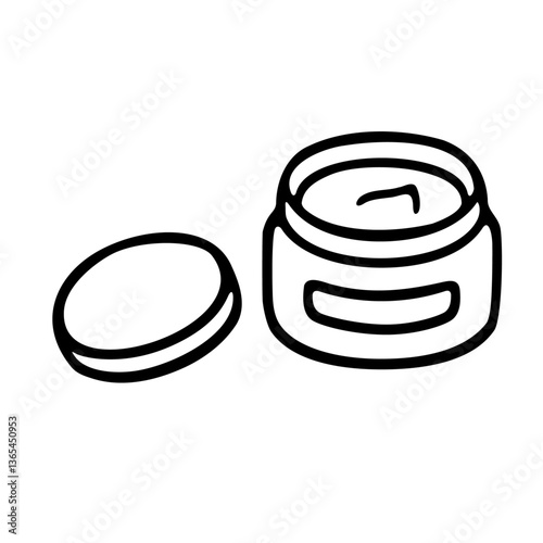 シンプルなクリームのイラスト素材