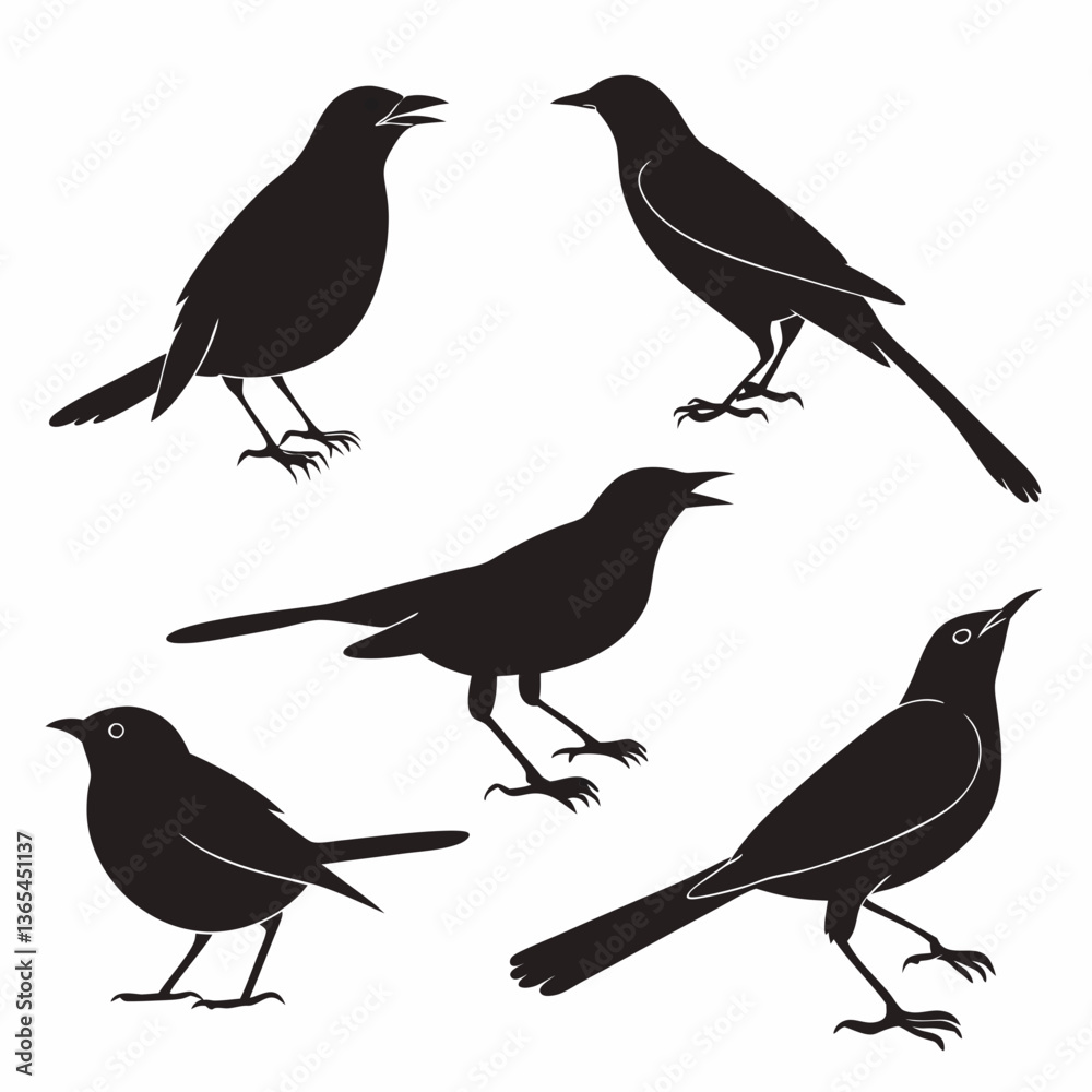 Obraz premium bluebell icon set silhouette vector