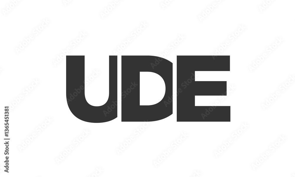 UDE logo design template with strong and modern bold text. Initial based vector logotype featuring simple and minimal typography. Trendy company identity. UDE logo design template with strong and modern bold text. Initial based vector logotype featuring simple and minimal typography. Trendy company identity.