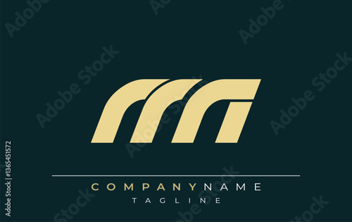 MN Sleek Geometric Logo Design. Neutral colors and minimalist style create a professional and contemporary impression, suitable for branding and corporate identity.