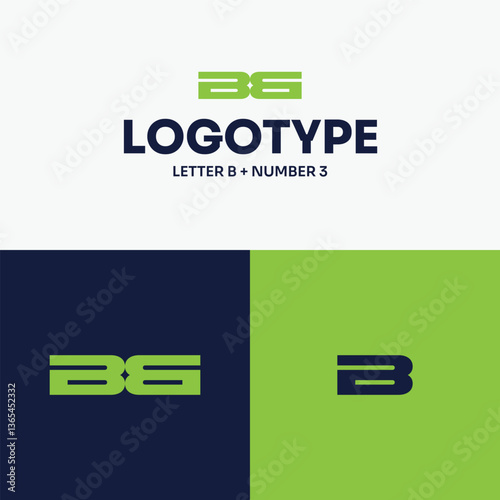 Letter B Business Bold Strong Logotype Template