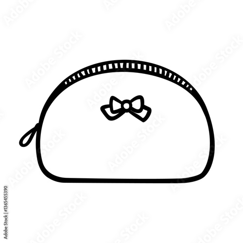 シンプルなポーチのイラスト素材