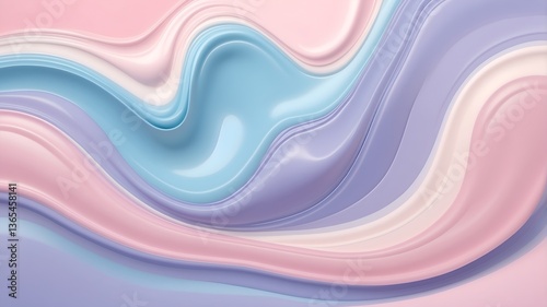 soft pastel liquid background with creamy, smooth, and glossy textures