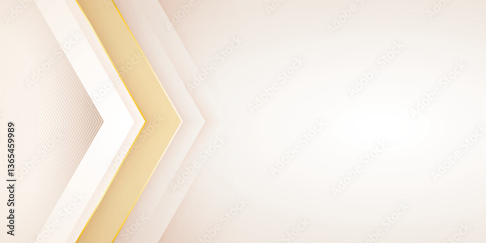Obraz premium Elegant cream shade background with line golden elements. Luxury 3d style modern concept. vector illustration for design.