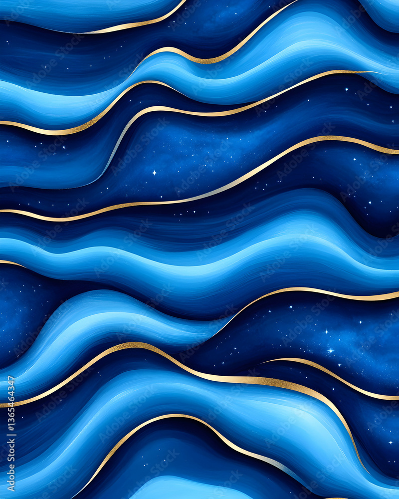 Abstract blue and gold wavy marble texture Abstract blue and gold wavy marble texture
