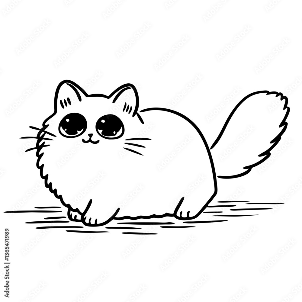 Fototapeta premium vector illustration of a cat