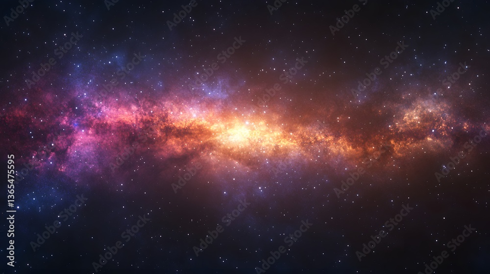 Majestic galaxy surrounded by a dazzling display of stars and nebulas sparkling in the infinite cosmos Majestic galaxy surrounded by a dazzling display of stars and nebulas sparkling in the infinite cosmos