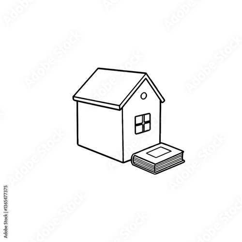 House and Book Illustration