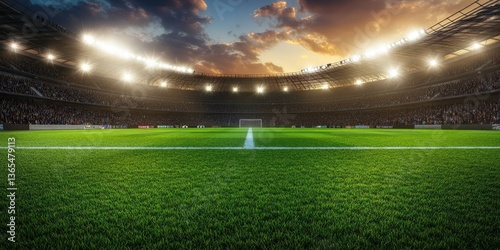 Full Stadium at Sunset