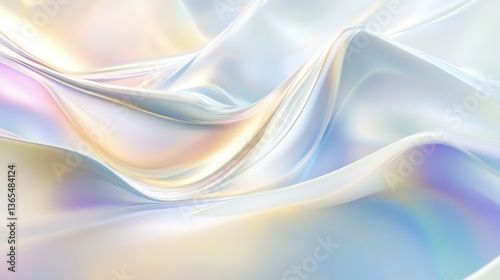 Metallic Satin Waves Abstract Background