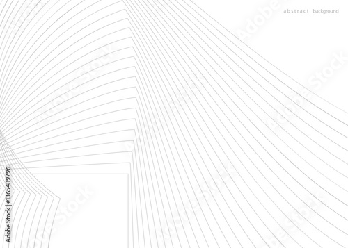 Abstract wave element for design. Curved wavy line smooth stripe. Modern pattern, technology, digital, science