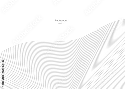 Abstract wave element for design. Curved wavy line smooth stripe. Modern pattern, technology, digital, science