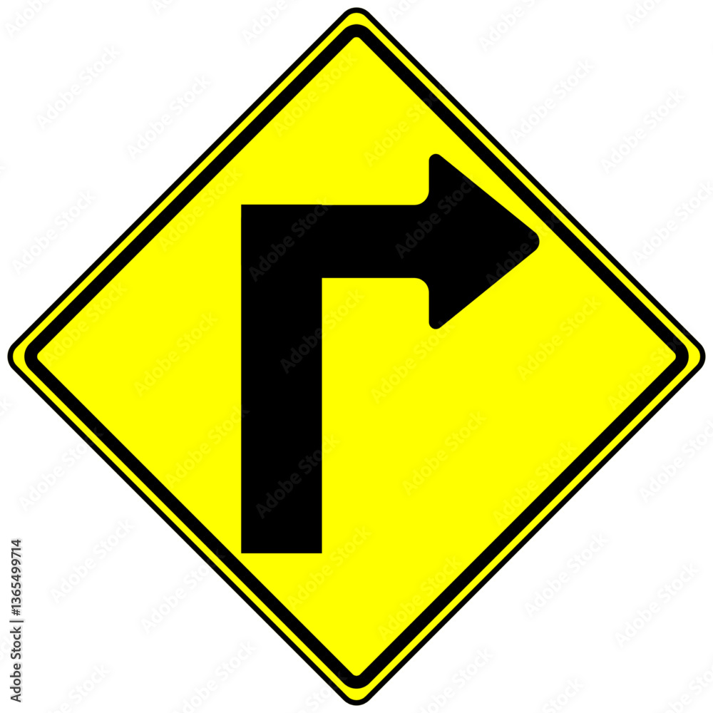 Sharp Right Turn traffic signs in Indonesia Sharp Right Turn traffic signs in Indonesia