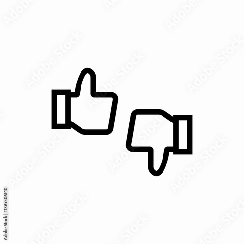 Like dislike feedback icon vector sign