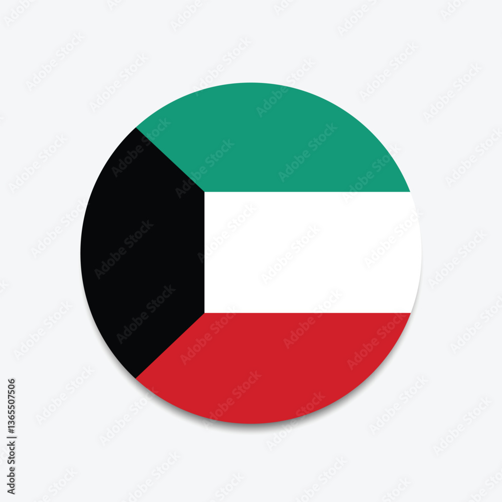 Kuwait Flag Sphere Vector