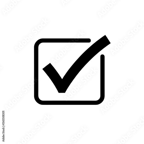 Black Check Mark in Square Box