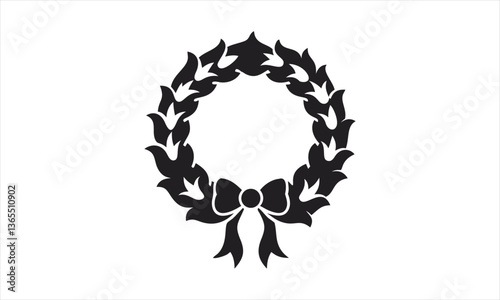 Elegant Leaf Wreath with Bow