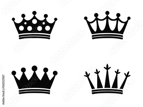 Crown vector set, Crown vector Design