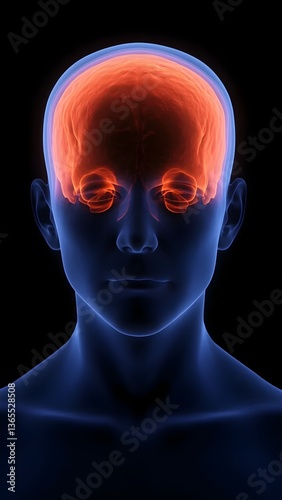 x ray of human head- thought in mind