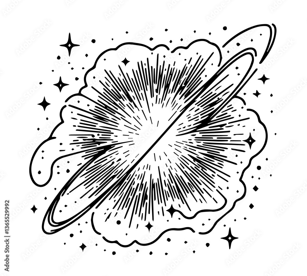 cosmic explosion vector illustration