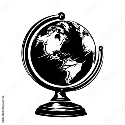 vintage globe vector illustration