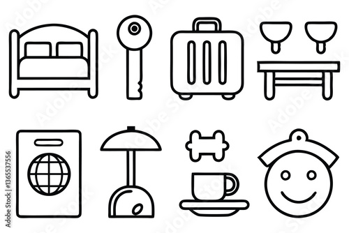 hotel and hostel service and hospitality editable 