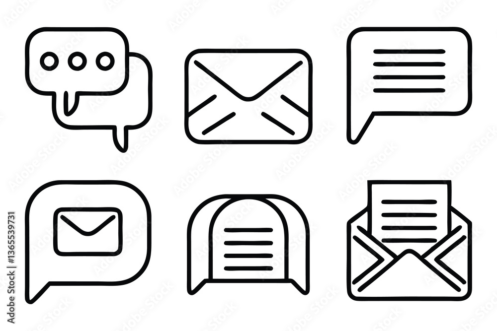message icons set message icons set