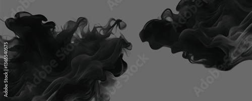 A Dreamlike and Poetic Expression of Dark Clouds Rolling and Merging in a Sea of Endless Motion

