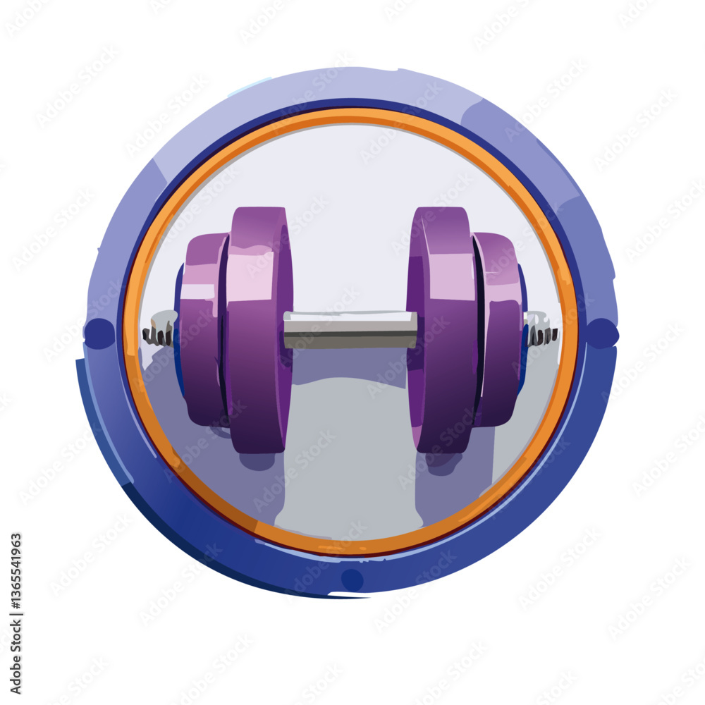 dumbbell isolated vector logo icon design