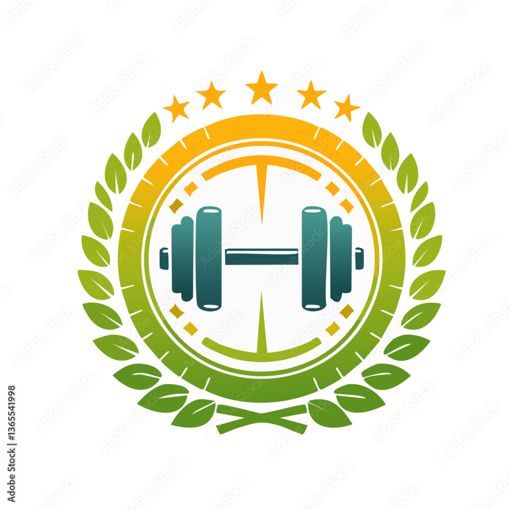 dumbbell for gym isolated vector logo icon design