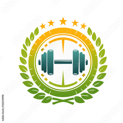 Obraz na płótnie dumbbell for gym isolated vector logo icon design w salonie