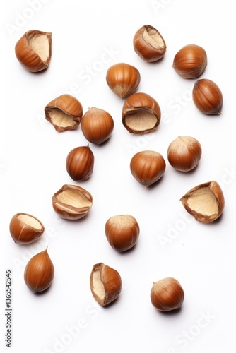 Wallpaper Mural Falling cracked hazelnuts backgrounds plant food. Torontodigital.ca