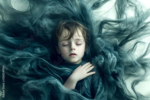Anxiety and depression. Parental separation - cause of depression: abstract image of health condition. Metaphorical parental separation feelings of a loss of pleasure or interest. Low mood.