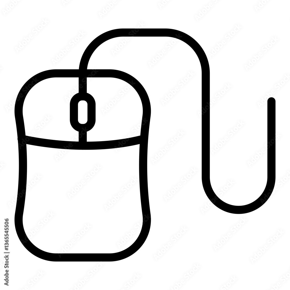 Computer Mouse Vector Line Icon Design Computer Mouse Vector Line Icon Design