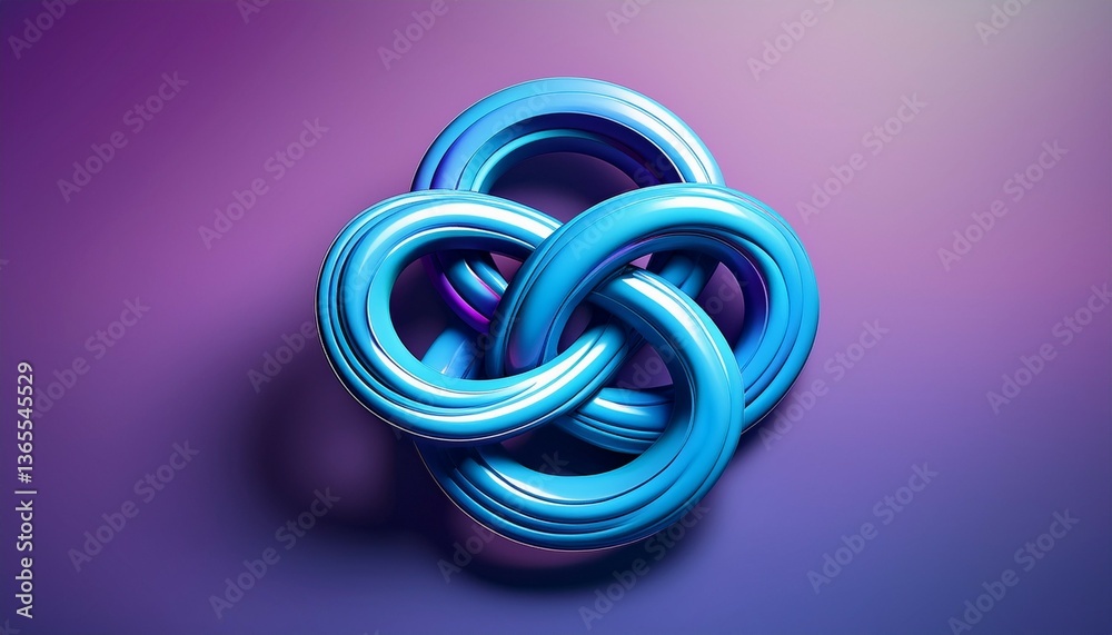 blue interlocking rings on a purple background showcasing a modern design concept blue interlocking rings on a purple background showcasing a modern design concept