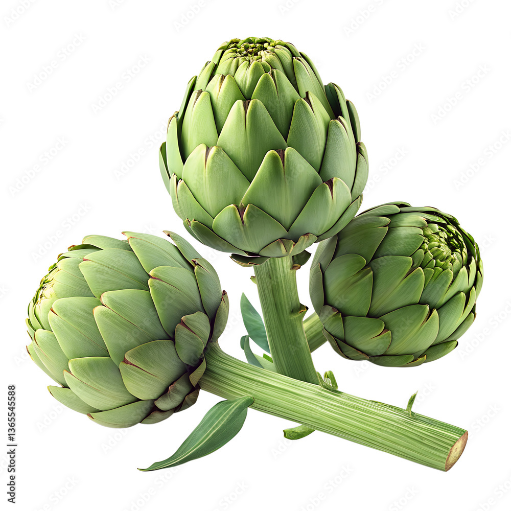 Obraz premium artichokes on a white background