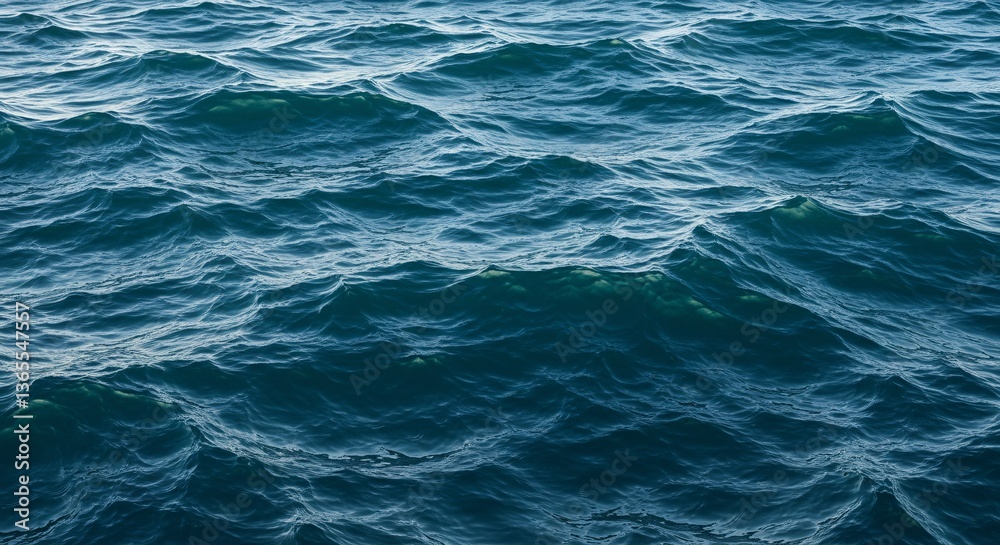 Obraz premium Ocean Waves Texture Deep Blue Water Surface Background