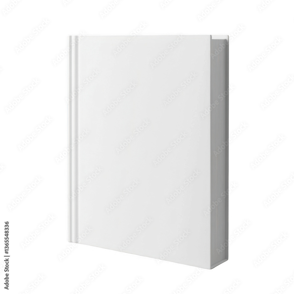 3D render of a blank book cover, standing on a white background, png 3D render of a blank book cover, standing on a white background, png