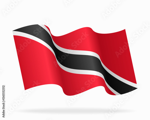 Trinidad and Tobago flag wavy background layout. Vector illustration. Free Download Trinidad and Tobago flag wavy background layout. Vector illustration. - GFXLoad