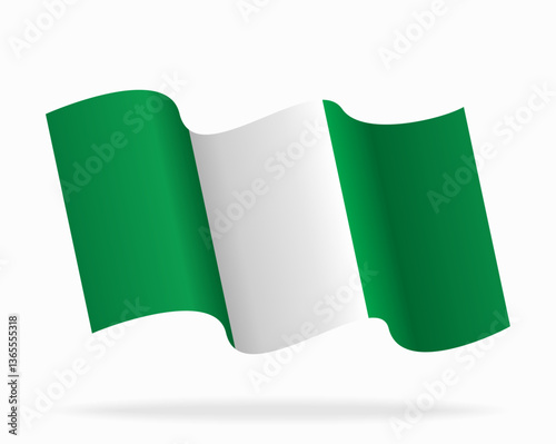 Free Download Nigerian flag wavy background layout. Vector illustration. - GFXLoad