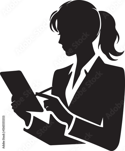 business woman with laptop